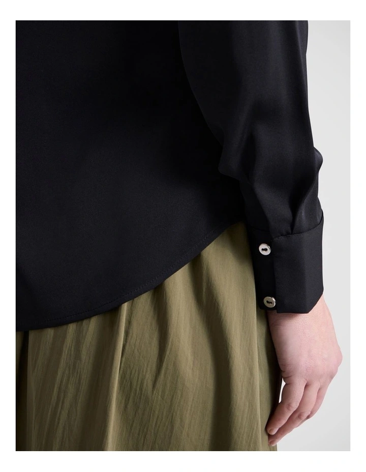 Bena Silk Shirt in Black image 4