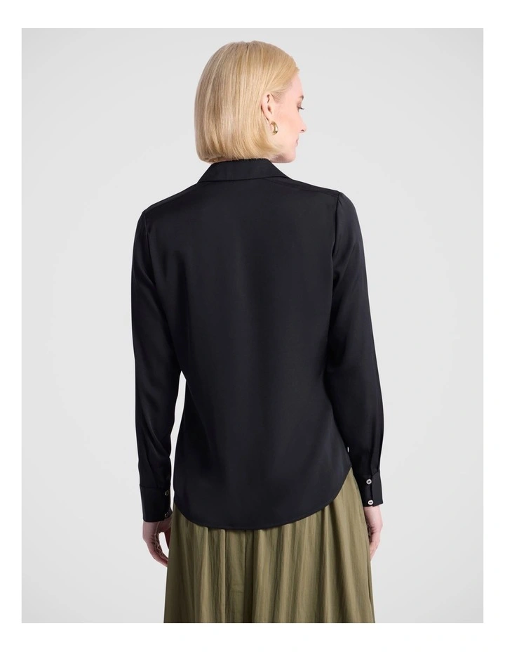 Bena Silk Shirt in Black image 5