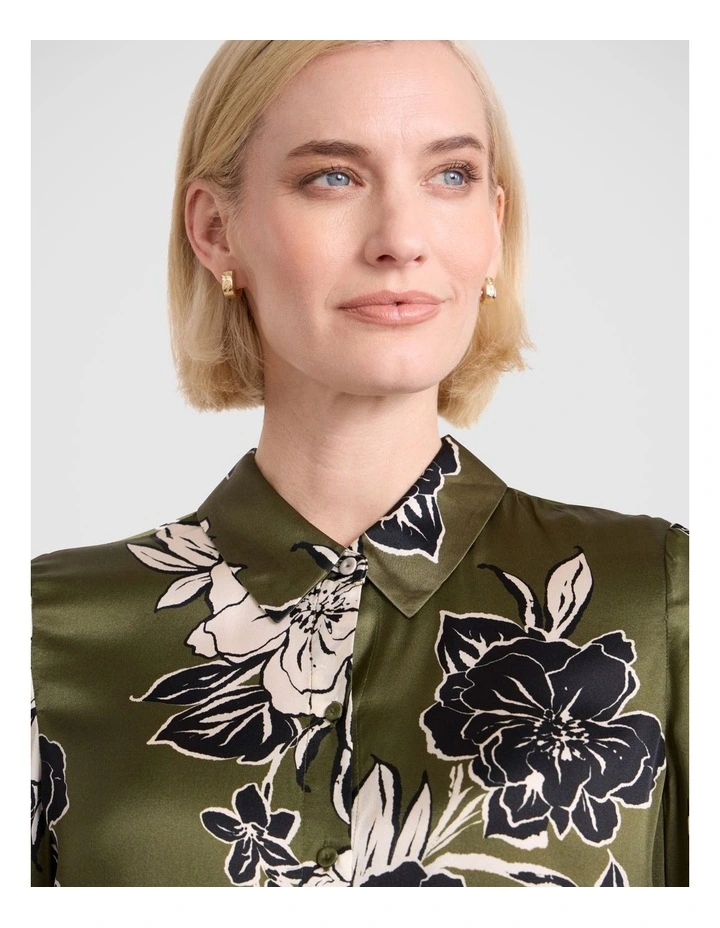 Woodlands Silk Shirt in Fern Multi image 2