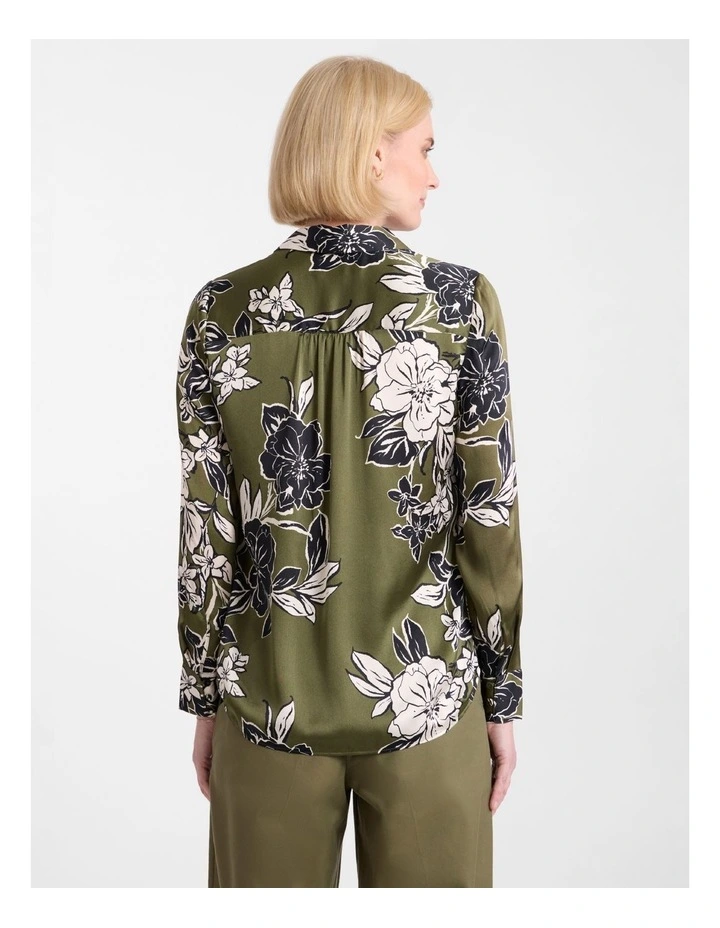 Woodlands Silk Shirt in Fern Multi image 3
