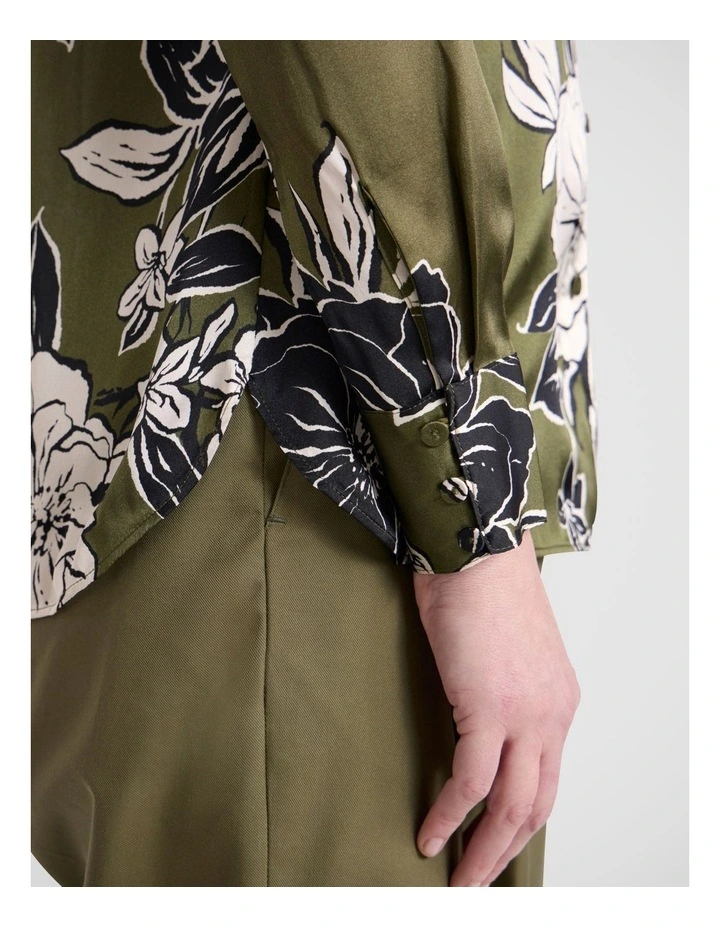 Woodlands Silk Shirt in Fern Multi image 3