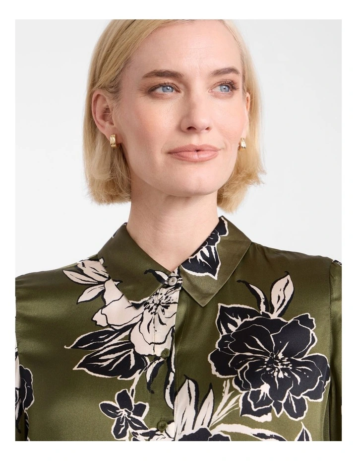 Woodlands Silk Shirt in Fern Multi image 4