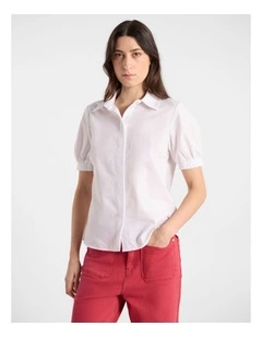 Riley Cotton Shirt in Ivory