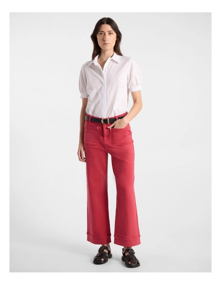 Riley Cotton Shirt in Ivory image 2