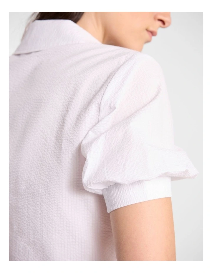 Riley Cotton Shirt in Ivory image 4