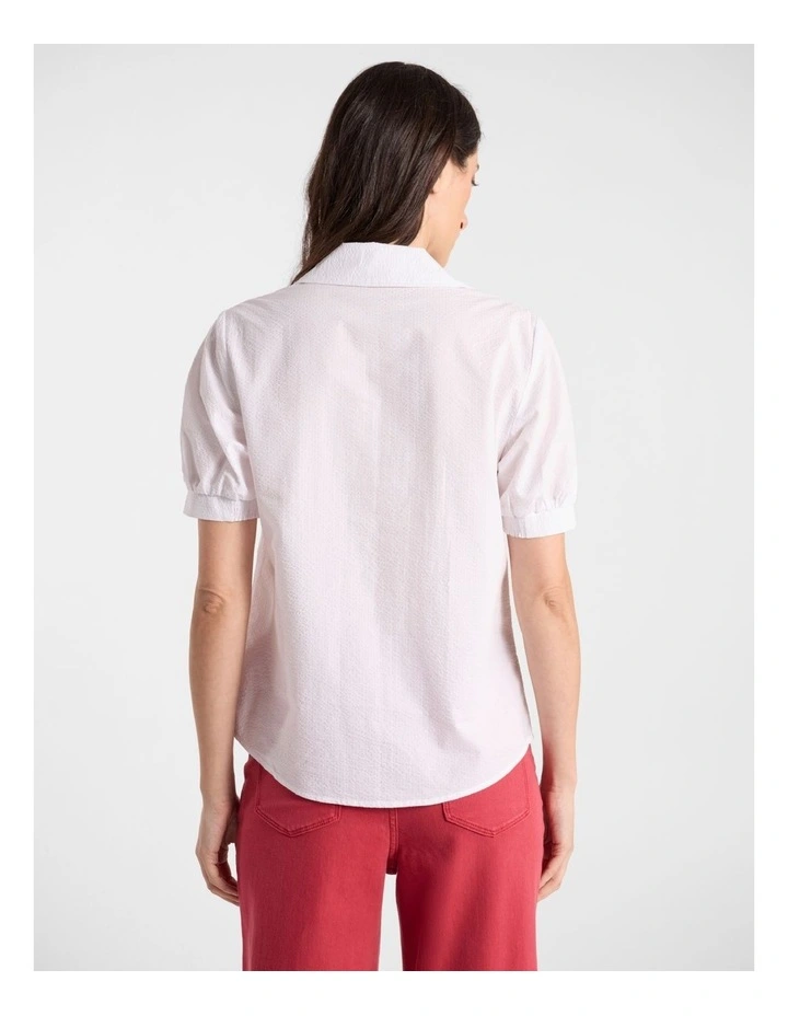 Riley Cotton Shirt in Ivory image 5