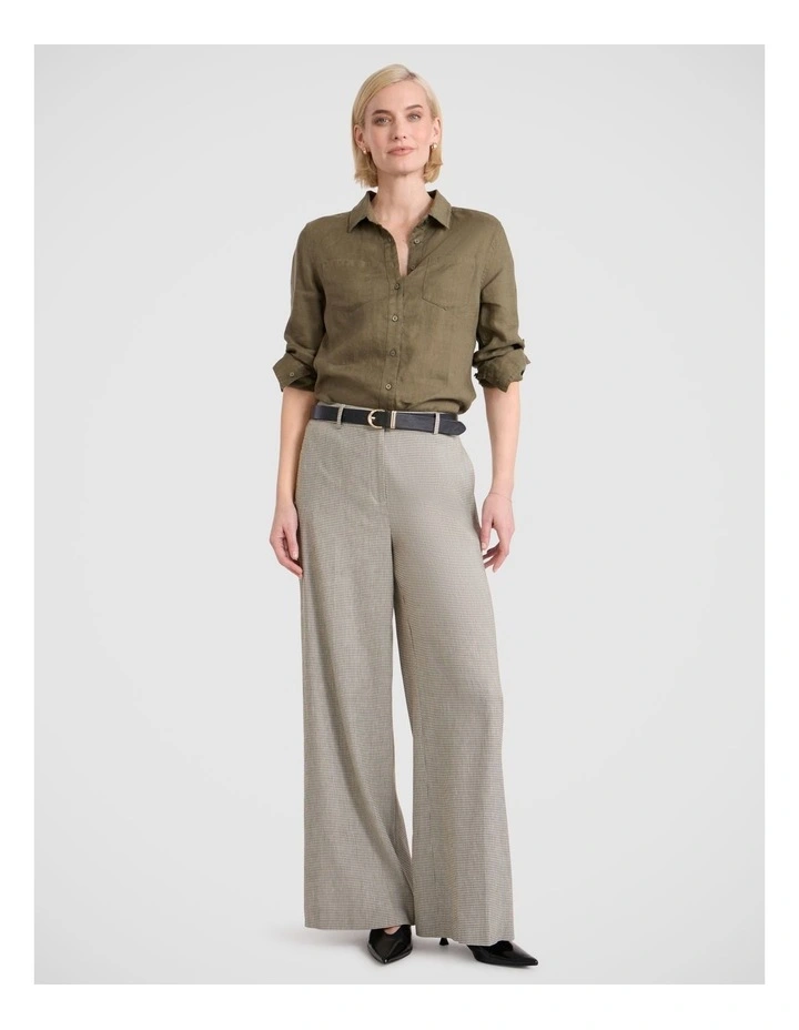 Elias Linen Shirt in Fern image 1