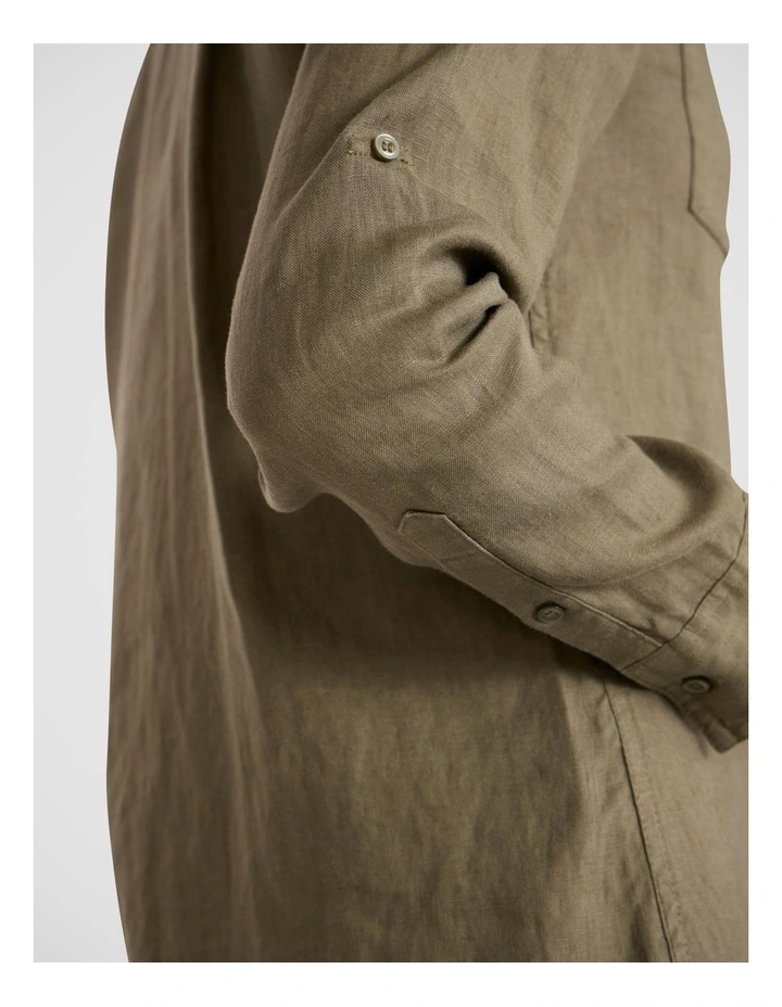 Elias Linen Shirt in Fern image 4
