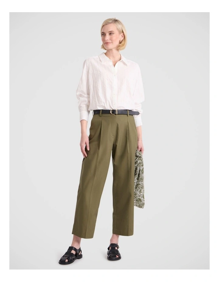Lainey Cotton Shirt in Ivory image 2
