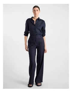 Elias Linen Shirt in Navy