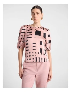 Sali Silk Blouse in Rose Multi
