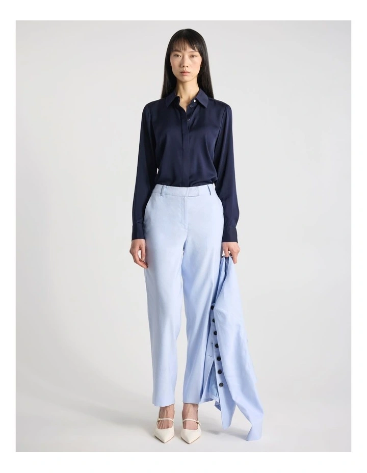 Bena Silk Shirt in Navy image 2