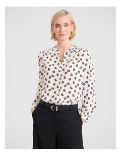 Roberta Viscose Shirt in Ivory Multi