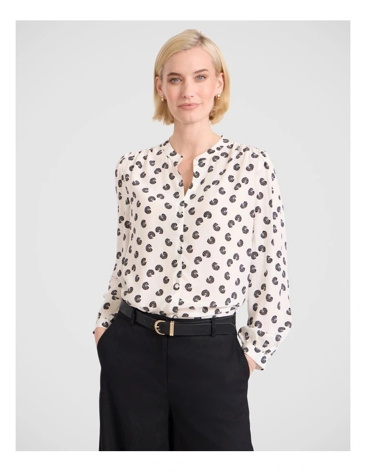 Roberta Viscose Shirt in Ivory Multi image 2