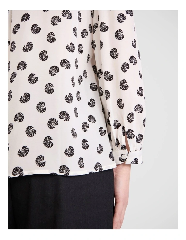 Roberta Viscose Shirt in Ivory Multi image 4