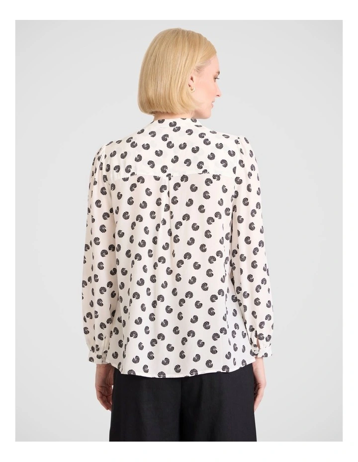 Roberta Viscose Shirt in Ivory Multi image 5