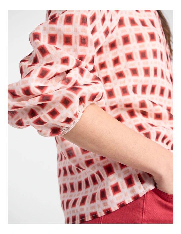 Daphne Blouse in Watermelon image 4