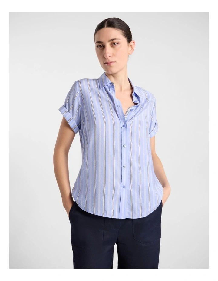 Willow Shirt in Blue Stripe image 1