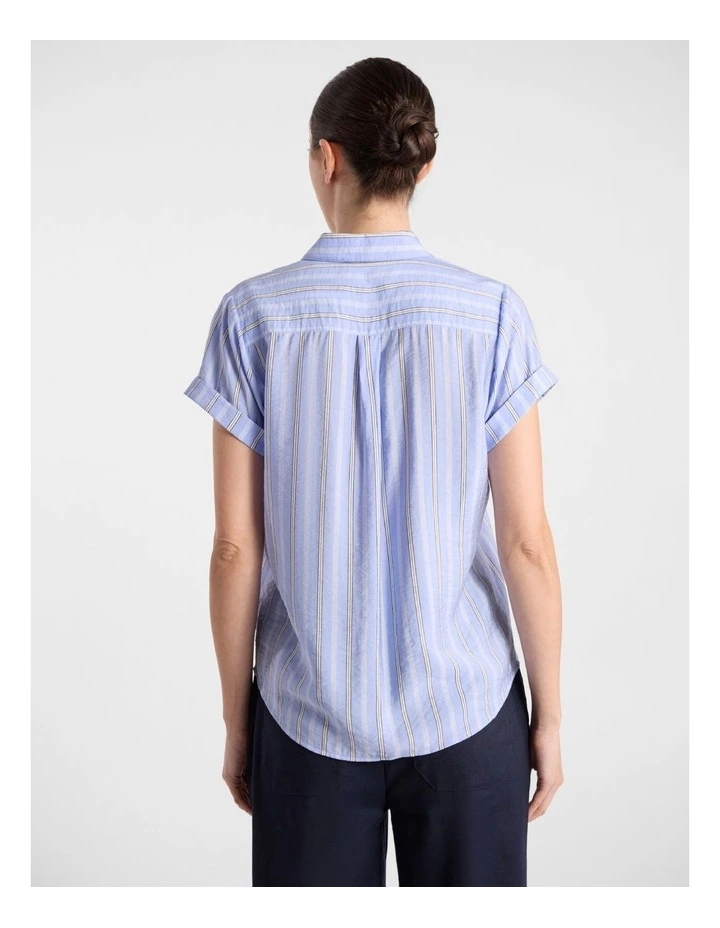Willow Shirt in Blue Stripe image 3