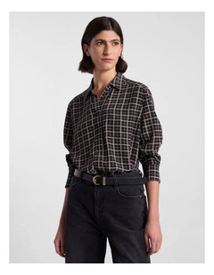 Ava Check Shirt in Black Check