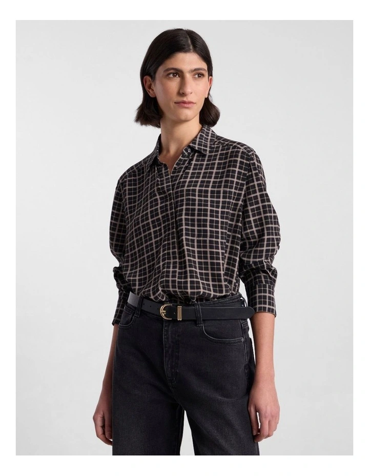 Ava Check Shirt in Black Check image 1