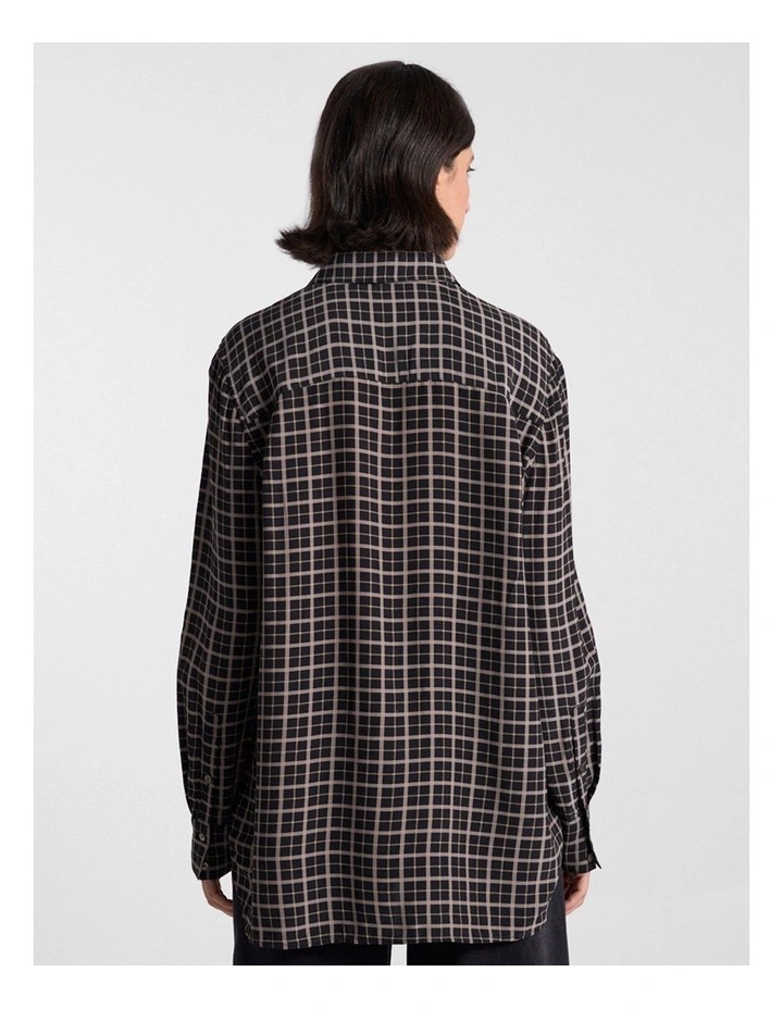 Ava Check Shirt in Black Check image 3