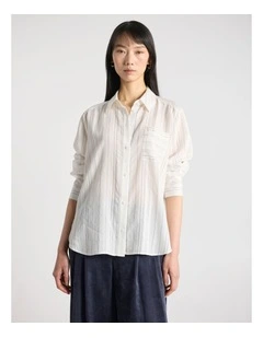 Prioska Shirt in Navy Stripe