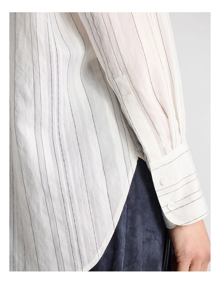 Prioska Shirt in Navy Stripe image 5