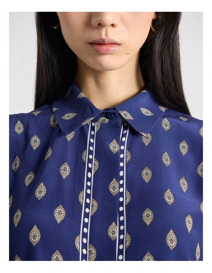 Aggie Viscose Shirt in Blue Multi image 4