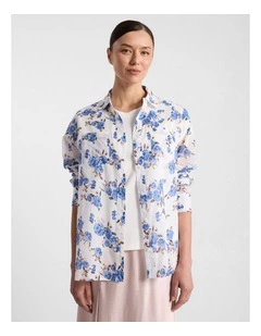 Fran Cotton Shirt in Ivory Multi