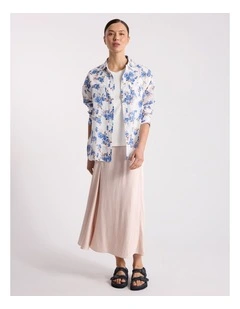 Fran Cotton Shirt in Ivory Multi