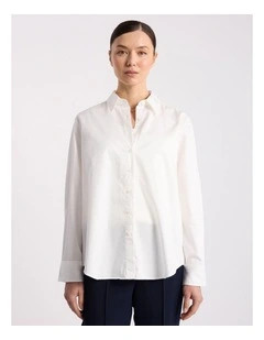 Perrie Cotton Shirt in Ivory