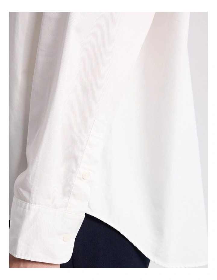 Perrie Cotton Shirt in Ivory image 3