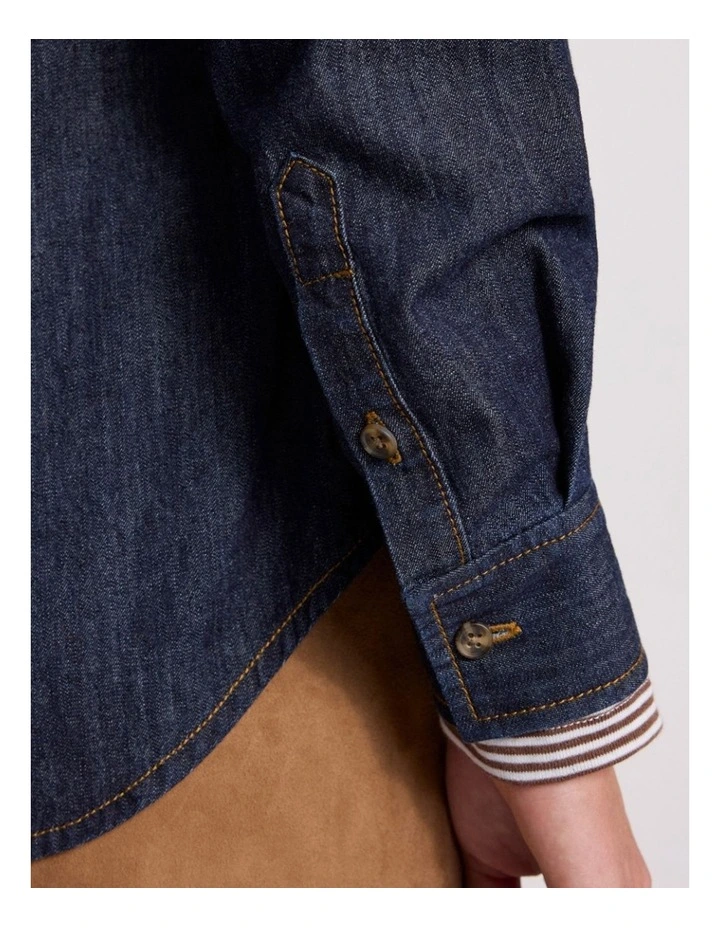 Isabella Denim Shirt in Indigo image 3