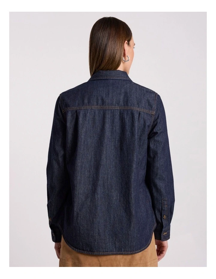 Isabella Denim Shirt in Indigo image 4