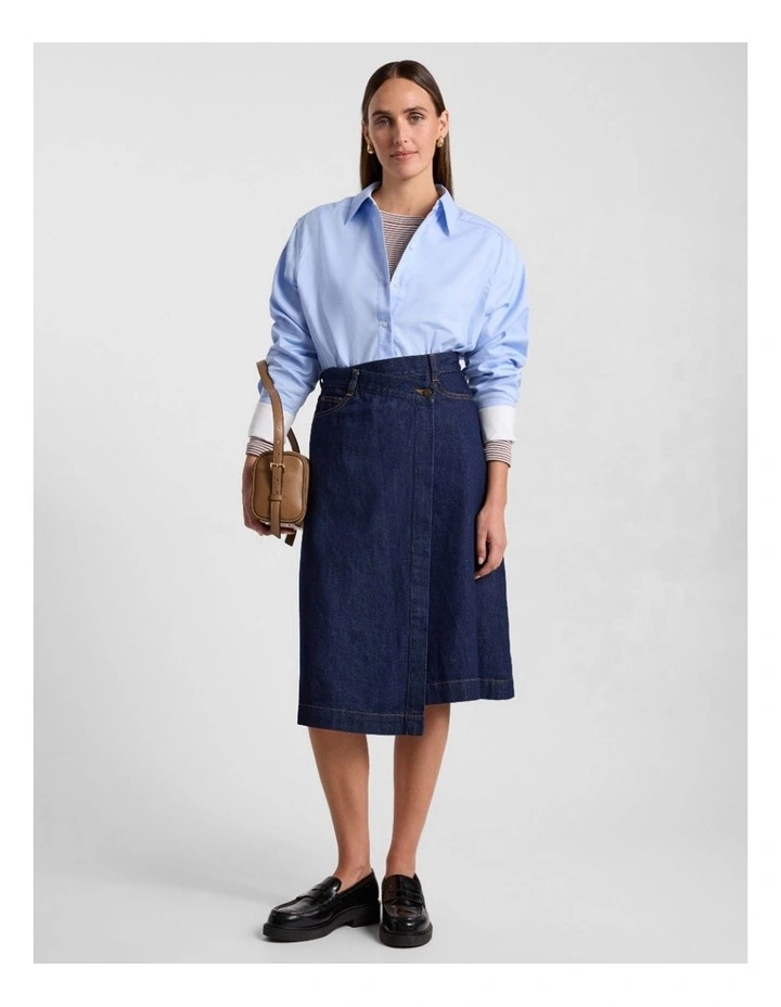 Jessica Cotton Shirt in Light Blue image 2