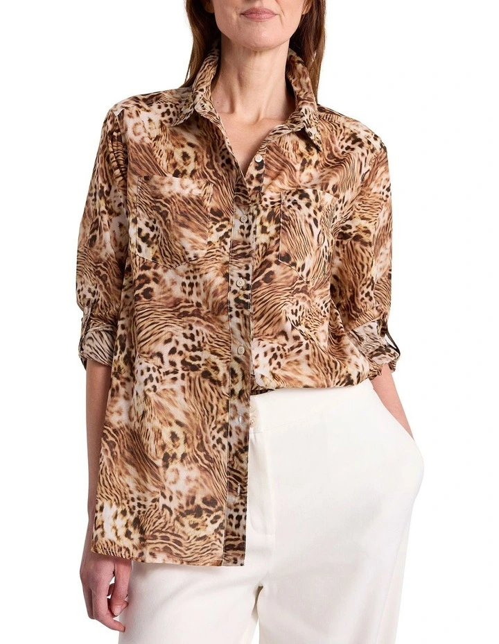 Emmine Cotton Shirt in Leopard image 1
