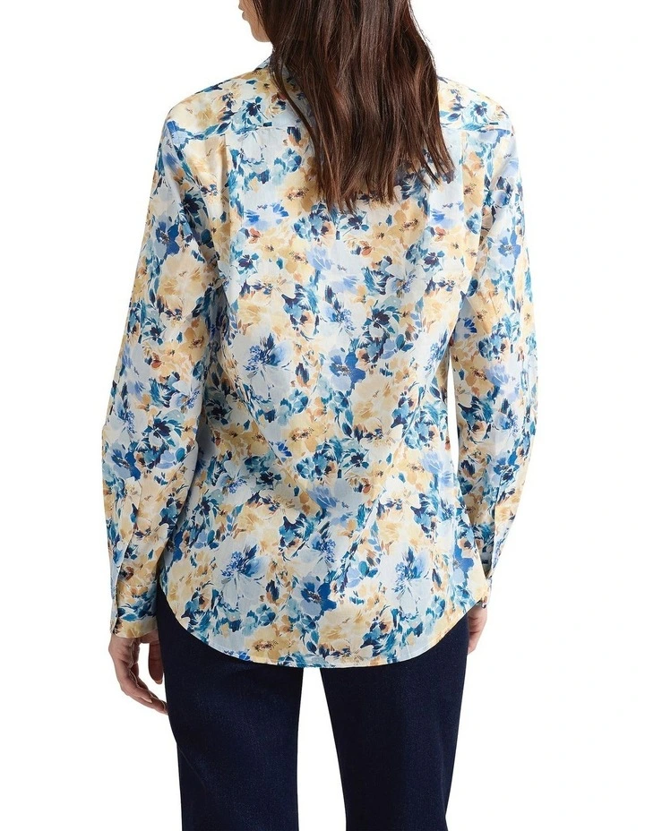 Kadence Cotton Shirt in White Multi image 4