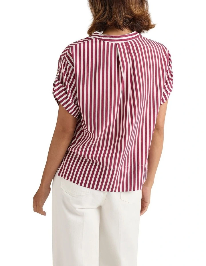 Niccolo Shirt in Mangosteen Stripe image 2