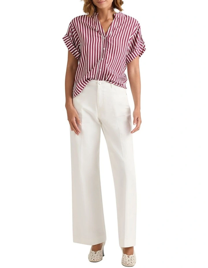 Niccolo Shirt in Mangosteen Stripe image 3