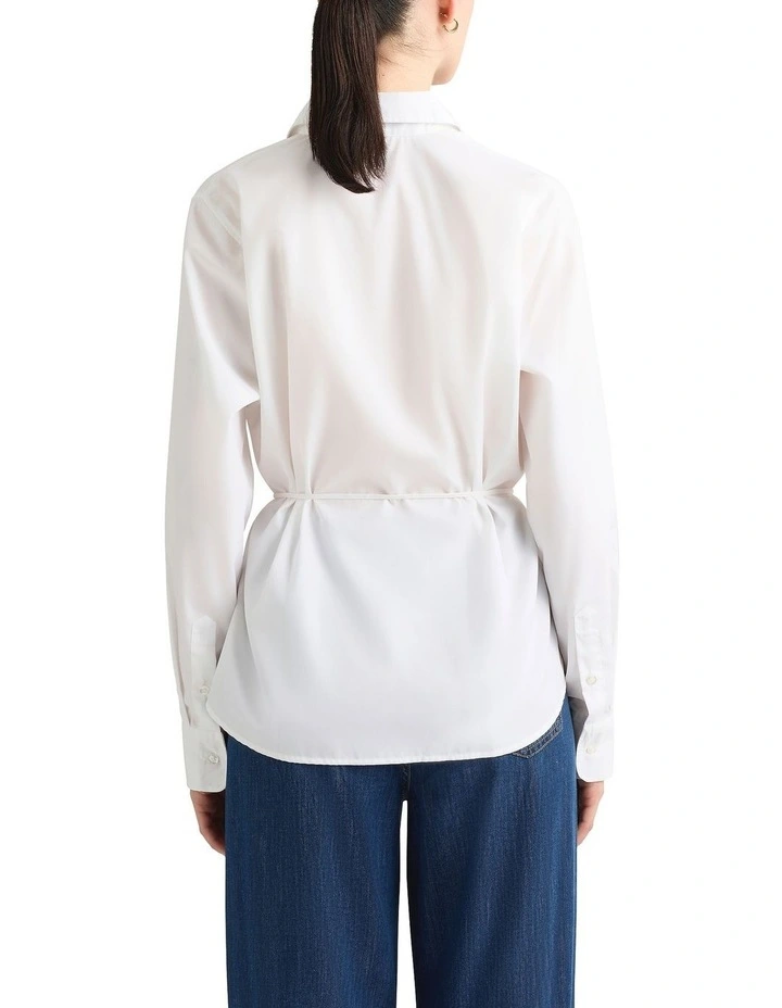 Amelia Cotton Shirt in White image 2