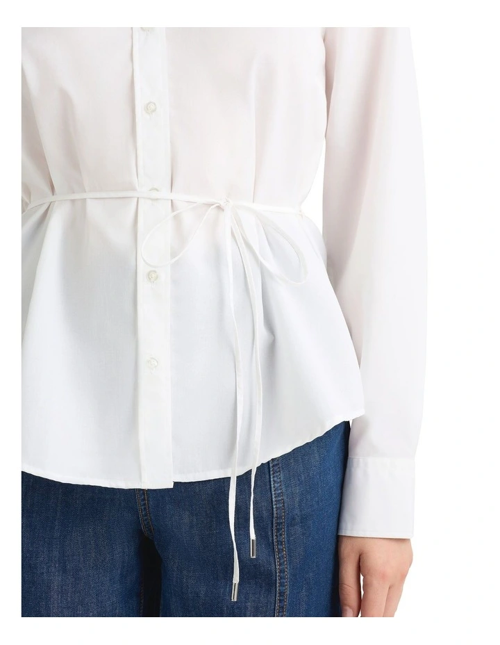 Amelia Cotton Shirt in White image 3