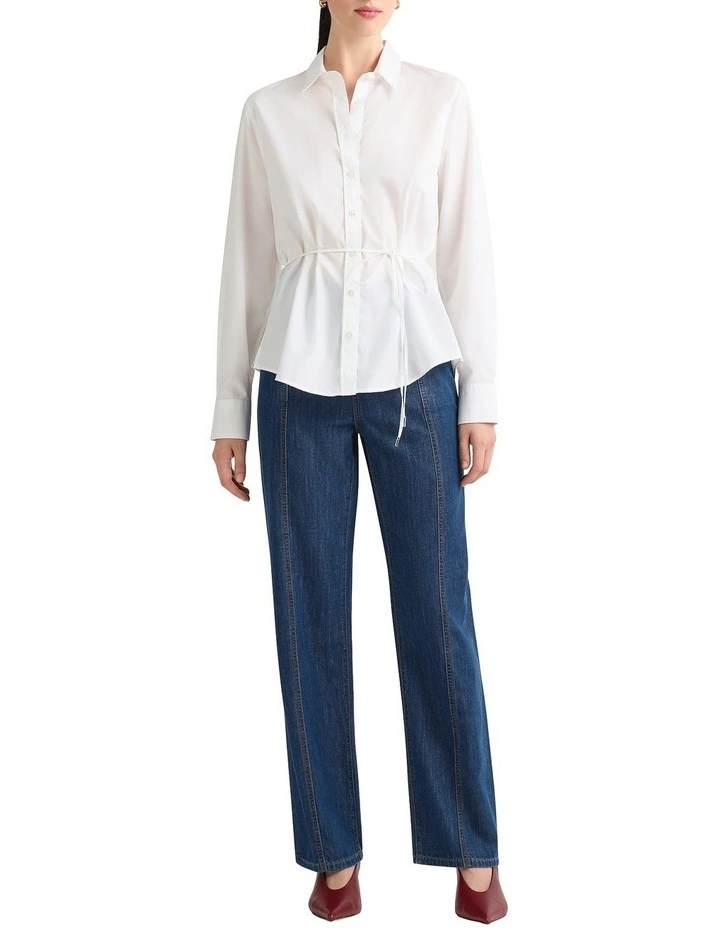 Amelia Cotton Shirt in White image 4