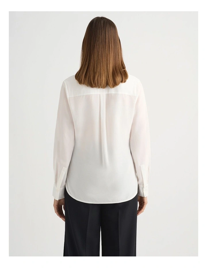 Zephyr Silk Shirt in Ivory image 3