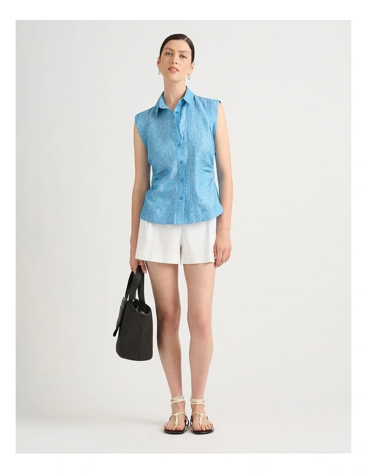 Talissa Linen Shirt in Calypso Melange image 1