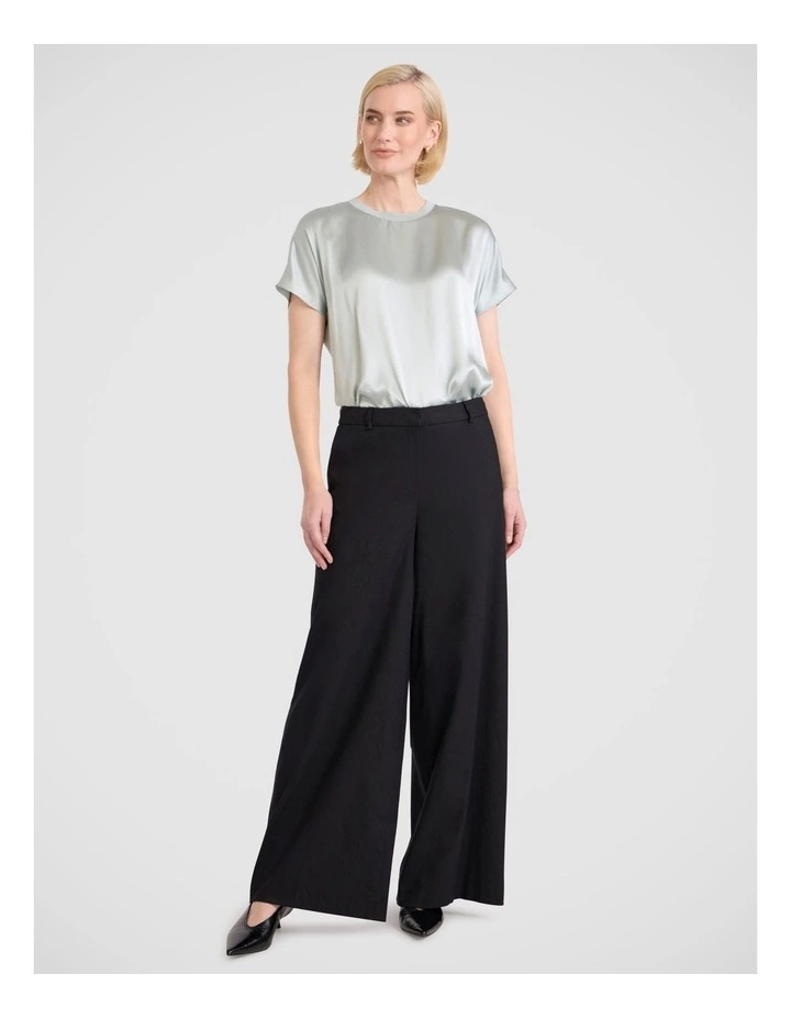 Betty Silk Front Tee in Jade Green image 1