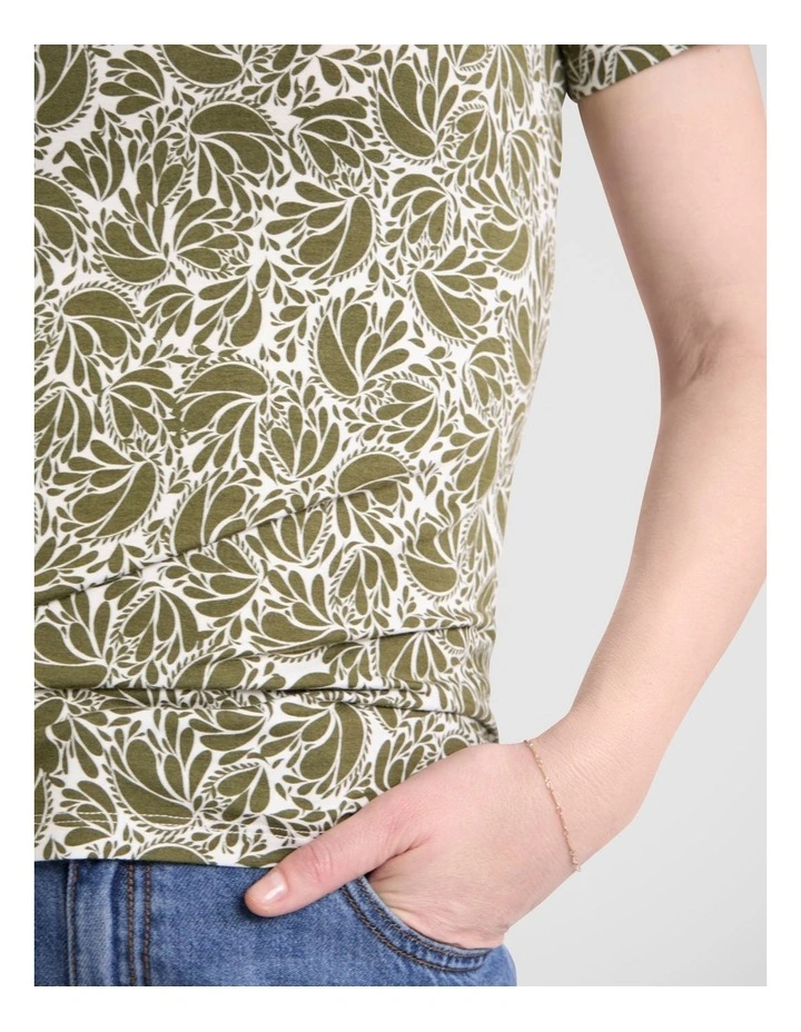 Pansy Bamboo Tee in Fern Multi image 3