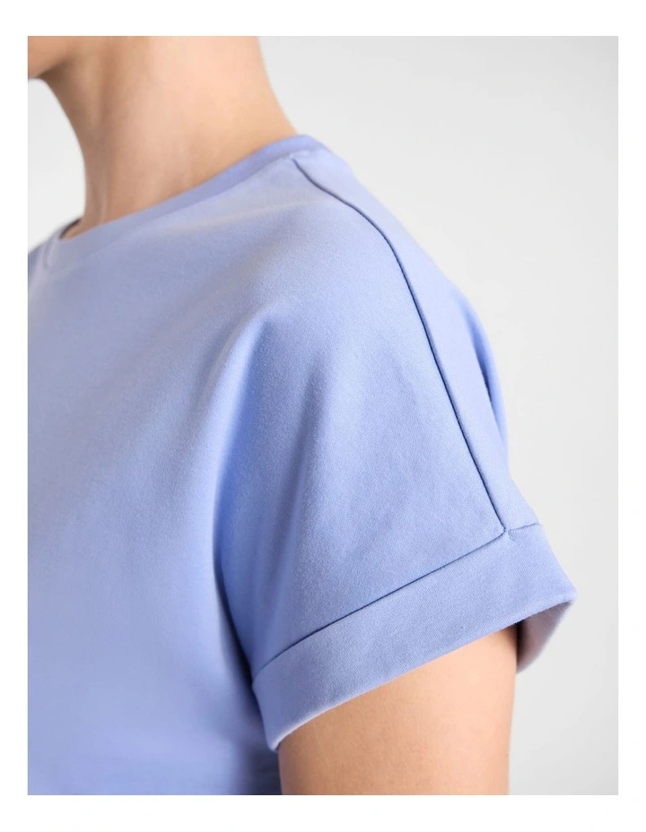 Daisy Mercerised Cotton Tee in Hyams Blue image 4