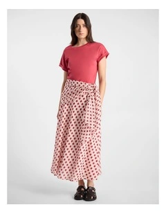 Daisy Mercerised Cotton Tee in Watermelon