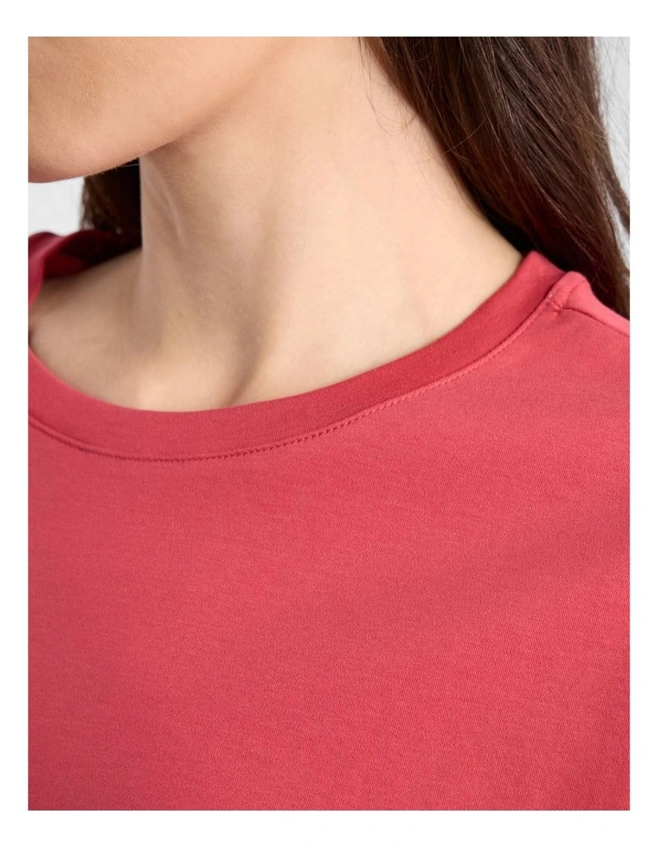 Daisy Mercerised Cotton Tee in Watermelon image 4